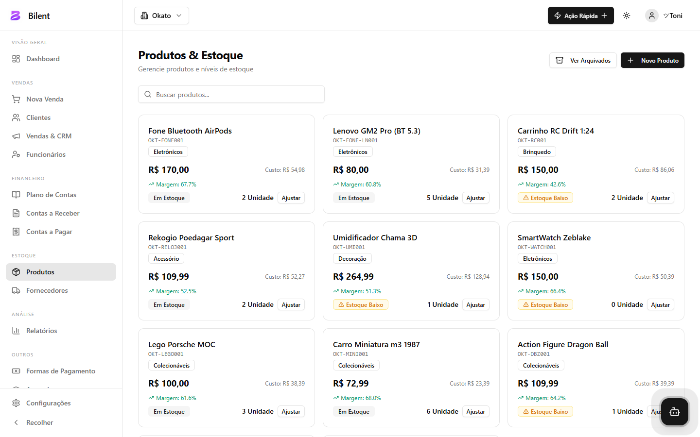 Gestão de Estoque Bilent